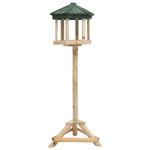Standing Bird Feeder Solid Firwood 33x110cm