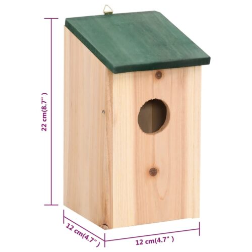 Bird Houses 10pcs Solid Firwood 12x12x22cm - Image 9