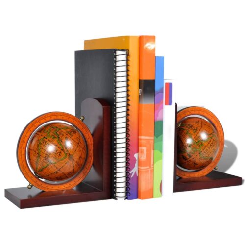 Bookstand World Map Globe Bookend Classic A Pair - Image 3
