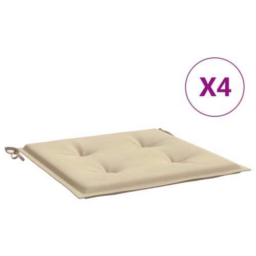 Garden Chair Cushions 4pcs Beige 40x40x3cm Oxford Fabric