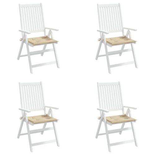 Garden Chair Cushions 4pcs Beige 40x40x3cm Oxford Fabric - Image 4