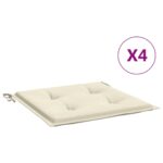 Garden Chair Cushions 4pcs Cream 40x40x3cm Oxford Fabric
