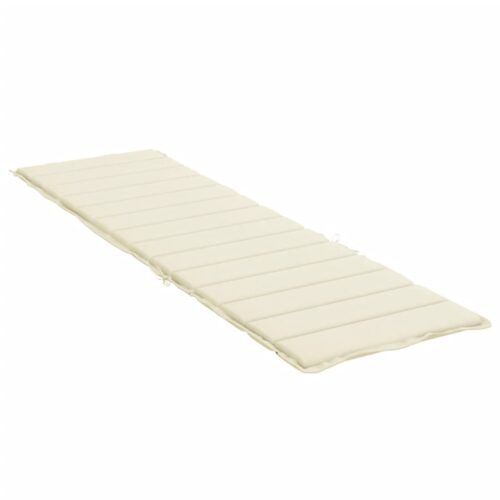 Outdoor Sun Lounger Cushion Patio Garden Lounge Chair Seat Pads Cream 200x50x3cm - Image 4
