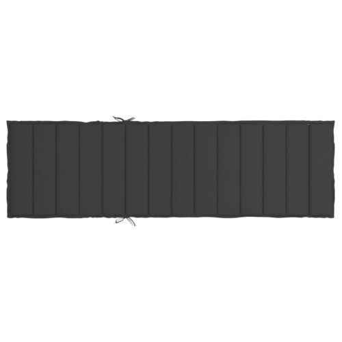 Sun Lounger Cushion Black 200x50x3cm Oxford Fabric - Image 5