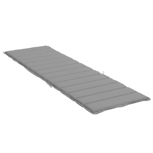 Outdoor Sun Lounger Cushion Patio Garden Lounge Chair Seat Pads Grey 200x60x3cm - Image 4