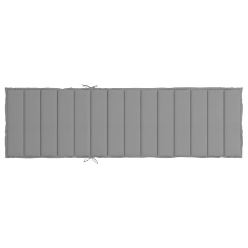 Outdoor Sun Lounger Cushion Patio Garden Lounge Chair Seat Pads Grey 200x60x3cm - Image 5