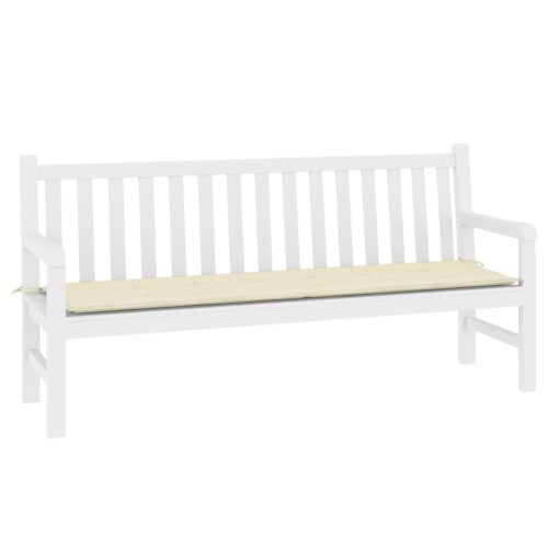 Garden Bench Cushion Cream 180x50x3cm Oxford Fabric - Image 3