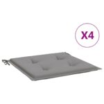 Garden Chair Cushions 4pcs Grey 50x50x3cm Oxford Fabric