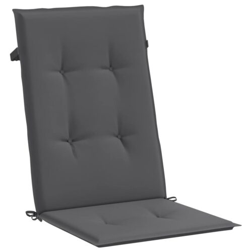 Garden Highback Chair Cushions 2pcs Anthracite 120x50x3cm Fabric - Image 4