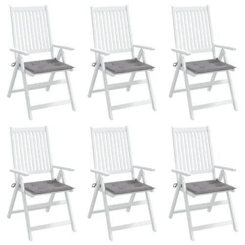 Garden Chair Cushions 6pcs Grey 40x40x3cm Oxford Fabric - Image 4