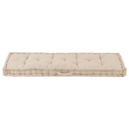 Pallet Floor Cushion Cotton 120x40x7cm Beige - Image 3