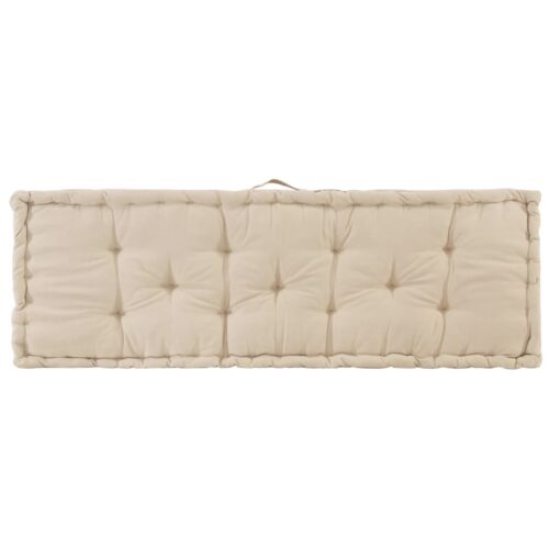 Pallet Floor Cushion Cotton 120x40x7cm Beige - Image 4