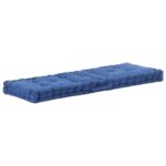 Pallet Floor Cushion Cotton 120x40x7cm Light Blue