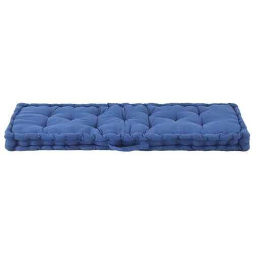 Pallet Floor Cushion Cotton 120x40x7cm Light Blue - Image 3