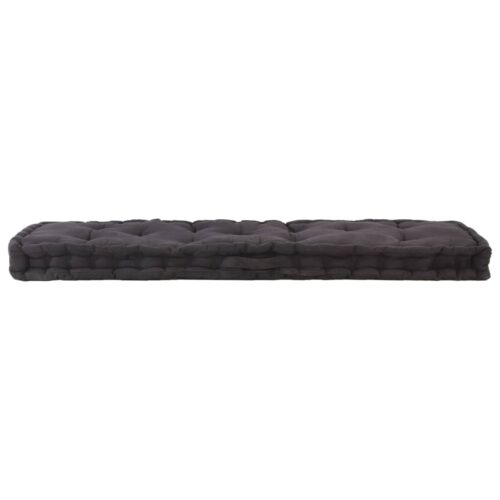 Pallet Floor Cushion Cotton 120x40x7cm Black - Image 2