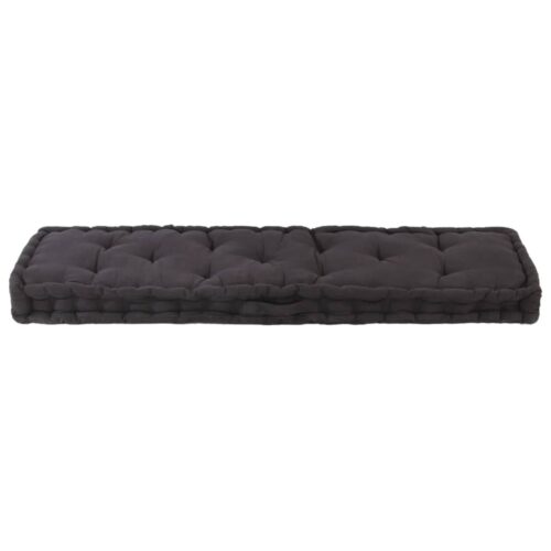 Pallet Floor Cushion Cotton 120x40x7cm Black - Image 3
