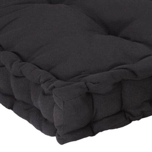 Pallet Floor Cushion Cotton 120x40x7cm Black - Image 5