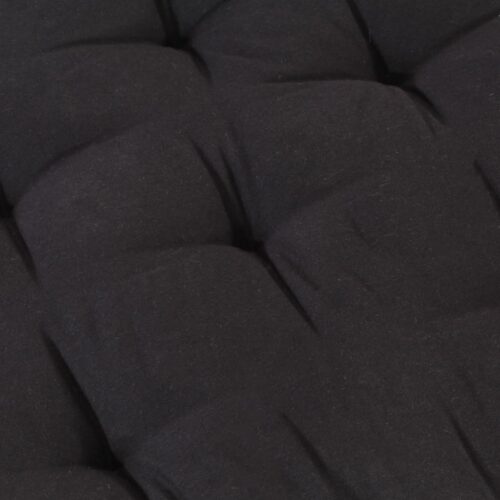 Pallet Floor Cushion Cotton 120x40x7cm Black - Image 6