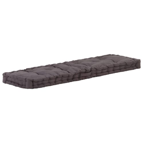 Pallet Floor Cushion Cotton 120x40x7cm Anthracite