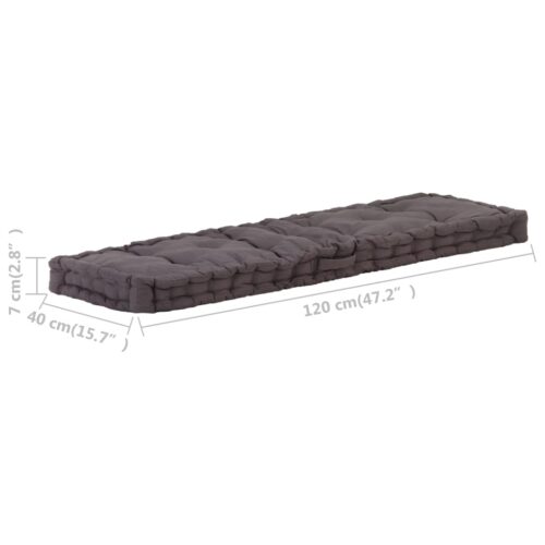 Pallet Floor Cushion Cotton 120x40x7cm Anthracite - Image 7