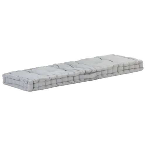 Pallet Floor Cushion Cotton 120x40x7cm Grey
