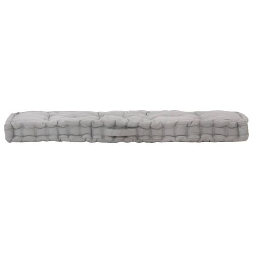 Pallet Floor Cushion Cotton 120x40x7cm Grey - Image 2