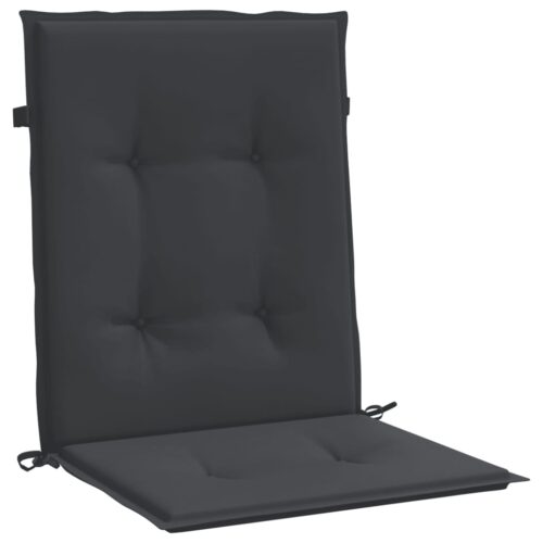 Garden Lowback Chair Cushions 4pcs Black 100x50x3cm Oxford Fabric - Image 3