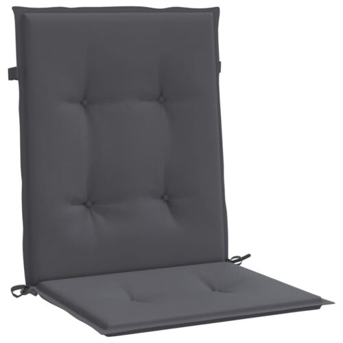 Garden Lowback Chair Cushions 4pcs Anthracite Oxford Fabric - Image 3