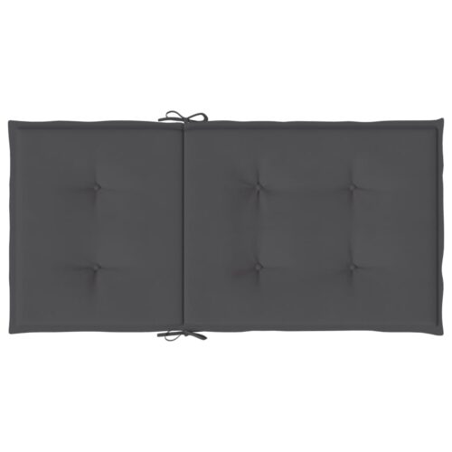 Garden Lowback Chair Cushions 4pcs Anthracite Oxford Fabric - Image 6
