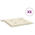 Garden Chair Cushions 6pcs Cream 50x50x3cm Oxford Fabric