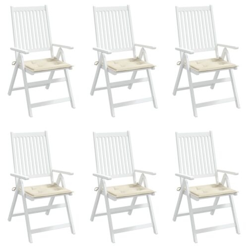 Garden Chair Cushions 6pcs Cream 50x50x3cm Oxford Fabric - Image 4
