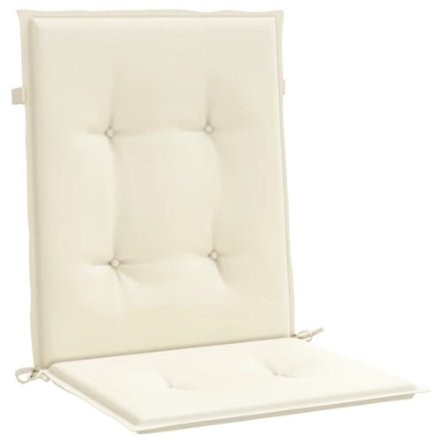 Garden Lowback Chair Cushions 4pcs Cream 100x50x3cm Oxford Fabric - Image 3