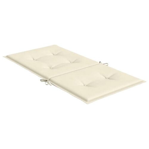 Garden Lowback Chair Cushions 4pcs Cream 100x50x3cm Oxford Fabric - Image 5