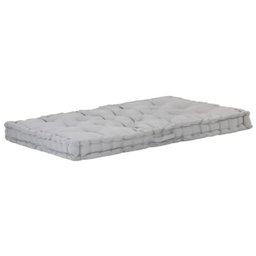 Pallet Floor Cushion Cotton 120x80x10cm Grey