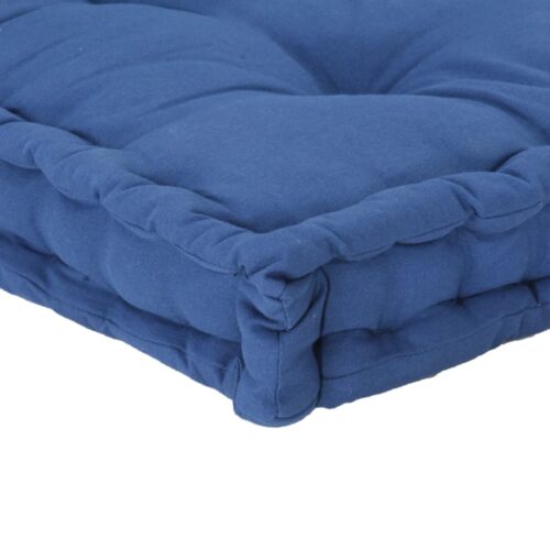 Pallet Floor Cushion Cotton 120x80x10cm Light Blue - Image 5