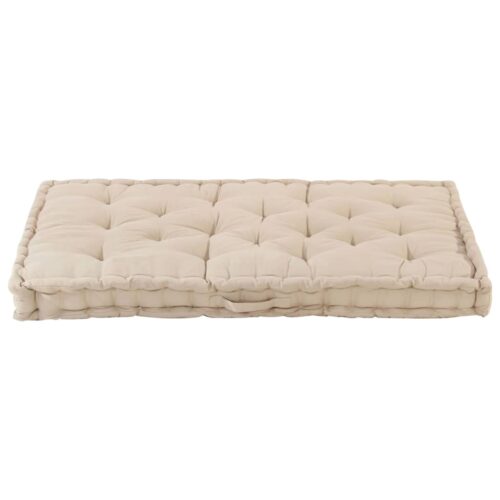 Pallet Floor Cushion Cotton 120x80x10cm Beige - Image 3