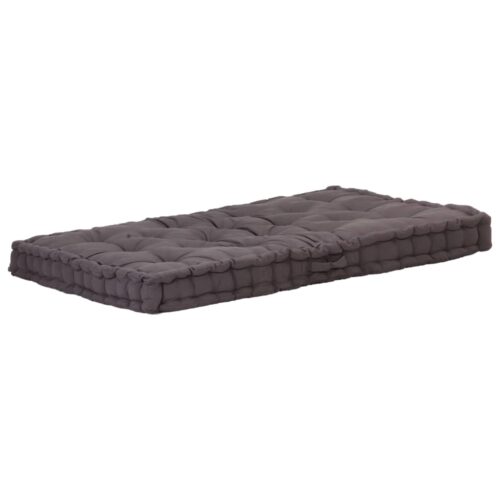 Pallet Floor Cushion Cotton 120x80x10cm Anthracite