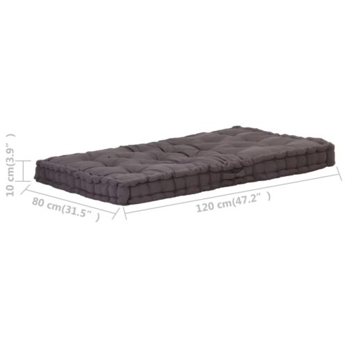 Pallet Floor Cushion Cotton 120x80x10cm Anthracite - Image 7
