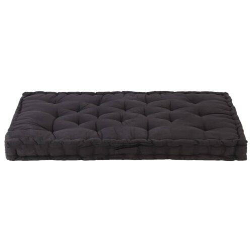 Pallet Floor Cushion Cotton 120x80x10cm Black - Image 3