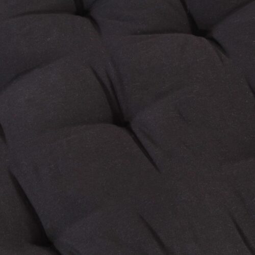 Pallet Floor Cushion Cotton 120x80x10cm Black - Image 6