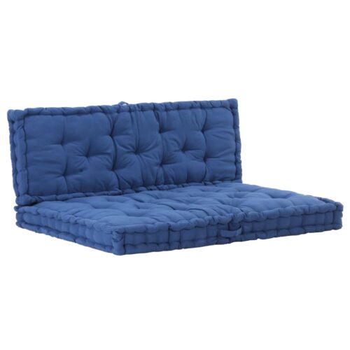 Pallet Floor Cushions 2pcs Cotton Light Blue