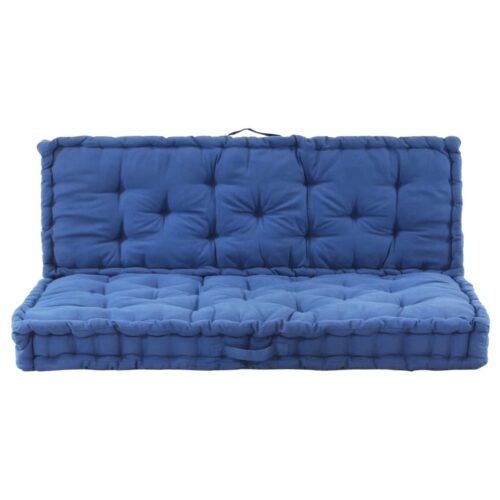 Pallet Floor Cushions 2pcs Cotton Light Blue - Image 2