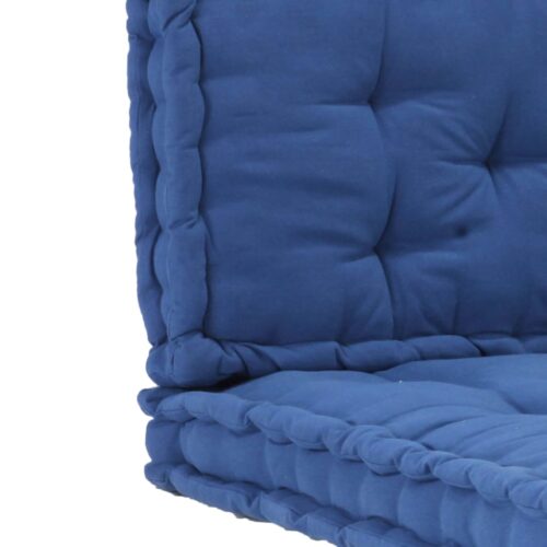 Pallet Floor Cushions 2pcs Cotton Light Blue - Image 9