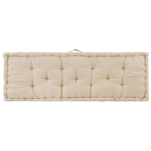 Pallet Floor Cushions 2pcs Cotton Beige - Image 5