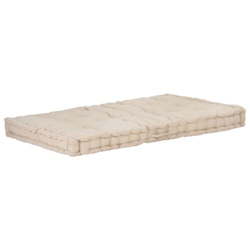 Pallet Floor Cushions 2pcs Cotton Beige - Image 6