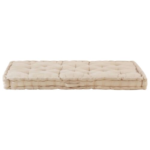 Pallet Floor Cushions 2pcs Cotton Beige - Image 7