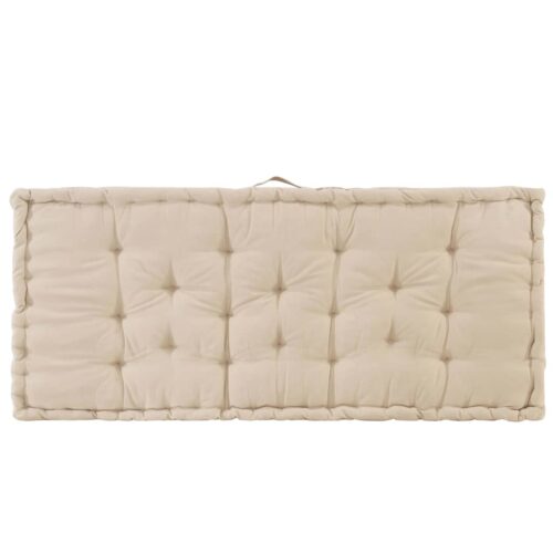 Pallet Floor Cushions 2pcs Cotton Beige - Image 8