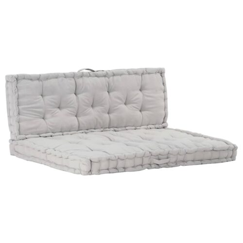 Pallet Floor Cushions 2pcs Cotton Grey