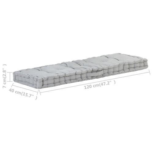 Pallet Floor Cushions 2pcs Cotton Grey - Image 11