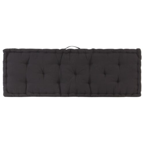 Pallet Floor Cushions 2pcs Cotton Black - Image 5